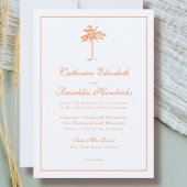 Invitation Elegant Boho Palm Tree Tropical Wedding