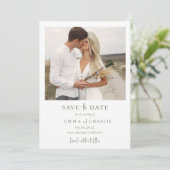 Invitation Elegant Boho Photo Wedding Enregistrer la date (Debout devant)