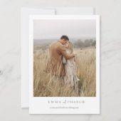 Invitation Elegant Boho Photo Wedding Enregistrer la date (Dos)