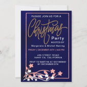 Invitation Elégant Boho rose Dusty Noël Fleur sauvage (Devant)