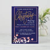 Invitation Elégant Boho rose Dusty Noël Fleur sauvage (Debout devant)