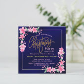 Invitation Elégant Boho rose Dusty Noël Fleur sauvage (Debout devant)