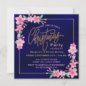 Invitation Elégant Boho rose Dusty Noël Fleur sauvage (Devant)