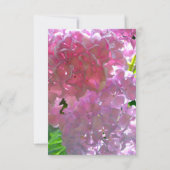 Invitation Élégant boho rose florales hydrangées Mariage (Dos)