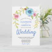 Invitation Elégant Boho Rose Rose Rose Rose Rose Mariage Arc (Debout devant)