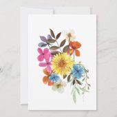 Invitation Elegant Boho Rustic Fleur sauvage Mariage d'été (Dos)
