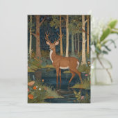 Invitation Élégant boho rustique cerf forestier (Debout devant)