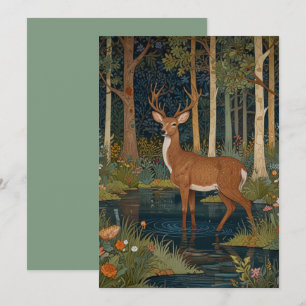 Invitation Élégant boho rustique cerf forestier
