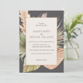 Invitation Élégant Boho Rustique Floral Botaniqe Mariage (Debout devant)