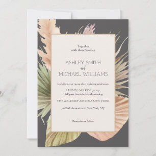 Invitation Élégant Boho Rustique Floral Botaniqe Mariage