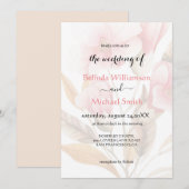Invitation Élégant Boho Rustique Mariage Floral (Devant / Derrière)