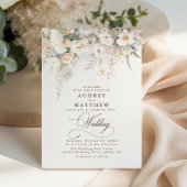 Invitation Élégant Boho Rustique Mariage Floral