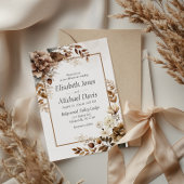 Invitation Élégant Boho Rustique Terracotta Flora Mariage