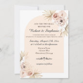 Invitation Elégant Boho Spring Peony Mariage chrétien (Devant)