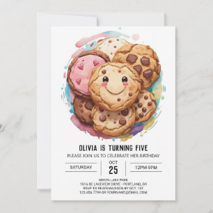 Invitation Élégant Boho Sprinkies Cookies Anniversaire