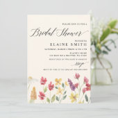 Invitation Elegant Boho Summer Fleurs sauvages Fête des marié (Debout devant)