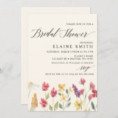 Invitation Elegant Boho Summer Fleurs sauvages Fête des marié (Devant / Derrière)