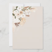 Invitation Elégant Boho Terracota Baby shower de fleurs blanc (Dos)