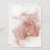 Invitation Elégant Boho Terracotta Agate Baby shower Or (Dos)