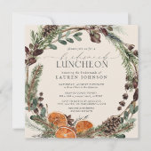 Invitation Élégant Boho Verdure Citrus Bridesmaids Déjeuner (Devant)