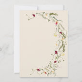Invitation Elégant Boho Watercolor Fleur sauvage Bridal Brunc (Dos)