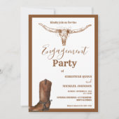 Invitation Elegant Boho Western Cowboy Engagement Party (Devant)