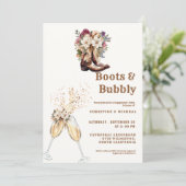 Invitation Elegant Boho Western Cowboy Engagement Party (Debout devant)