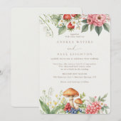 Invitation Élégant bois | Mariage botanique forestier (Devant / Derrière)