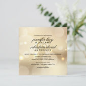 Invitation Elégant Bokeh Bokeh Light Chic Mariage (Debout devant)