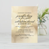 Invitation Elégant Bokeh Bokeh Light Chic Mariage (Debout devant)
