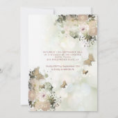 Invitation Elégant bokeh Butterfly jardin fleuri Quinceañera (Dos)