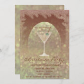 Invitation Elégant bokeh cocktail entreprise fête de Noël (Devant / Derrière)
