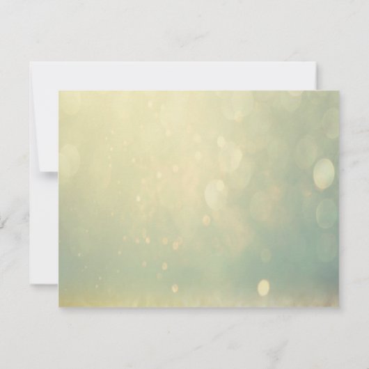 Invitation Elégant Bokeh Parties scintillant, Anneaux Déjeune (Dos)