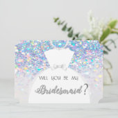 Invitation Élégant , Bokeh , Robe de mariée Demoiselle d'honn (Debout devant)