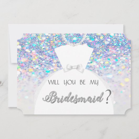 Invitation Élégant , Bokeh , Robe de mariée Demoiselle d'honn (Devant)