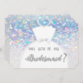 Invitation Élégant , Bokeh , Robe de mariée Demoiselle d'honn (Devant / Derrière)