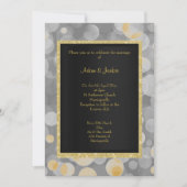 INVITATION ÉLÉGANT BOKEH SILVER GOLD MARIAGE (Devant)