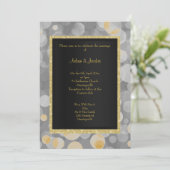 INVITATION ÉLÉGANT BOKEH SILVER GOLD MARIAGE (Debout devant)