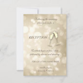 Invitation Elégant Bokeh Vins Lunettes de mariage Réception d (Devant)