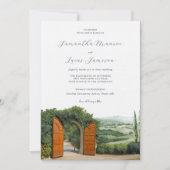 Invitation Elégant Borgo Corsignano | MARIAGE (Devant)