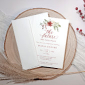 Invitation Elegant Botanical Christmas Bridal Shower