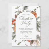 Invitation Elegant Botanical Citrus Arch Christmas Party (Devant)