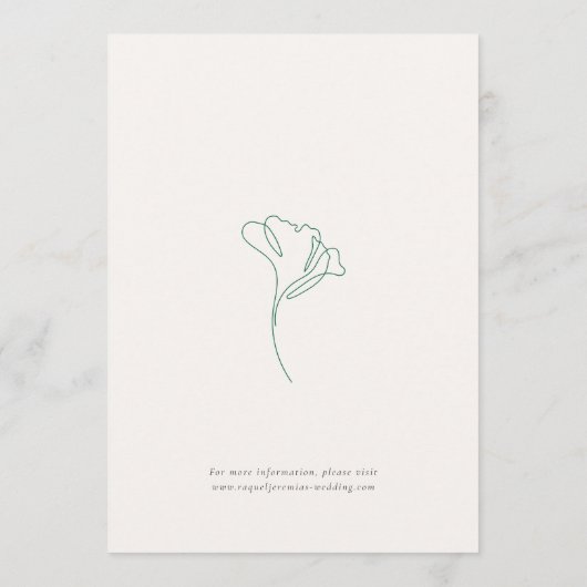 Invitation Elegant Botanical Emerald Monogram Wedding (Dos)