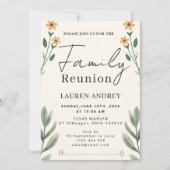Invitation Elegant Botanical Family Gathering (Devant)