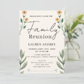 Invitation Elegant Botanical Family Gathering (Debout devant)