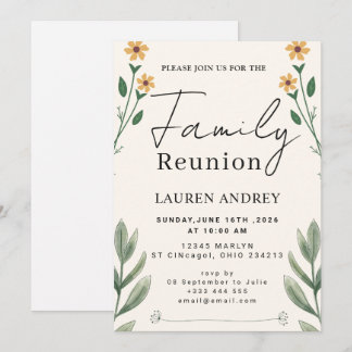 Invitation Elegant Botanical Family Gathering