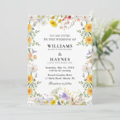 Invitation Elegant Botanical Floral Greenery Wedding (Debout devant)