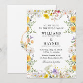 Invitation Elegant Botanical Floral Greenery Wedding (Devant / Derrière)