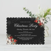 Invitation Elegant Botanical Purple Christmas Holiday Party (Debout devant)