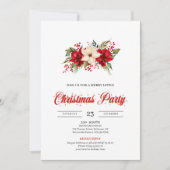 Invitation Elegant Botanical Watercolor Holiday Christmas   (Devant)